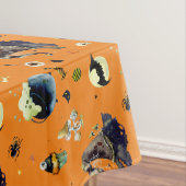 Halloween Elements op Sinaasappel Tafelkleed (Voorbeeld)