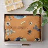 Halloween Elements op Sinaasappel Tissuepapier (Geschenk)