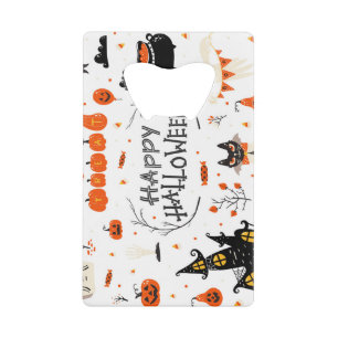 Halloween Elements  Set Design Creditkaart Flessenopener
