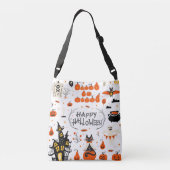 Halloween Elements  Set Design Crossbody Tas (Achterkant)