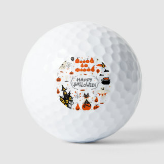 Halloween Elements Set Design Golfballen