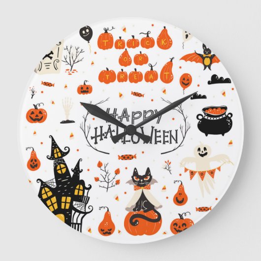 Halloween Elements Set Design Grote Klok (Voorkant)