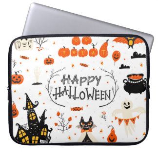 Halloween Elements Set Design Laptop Sleeve