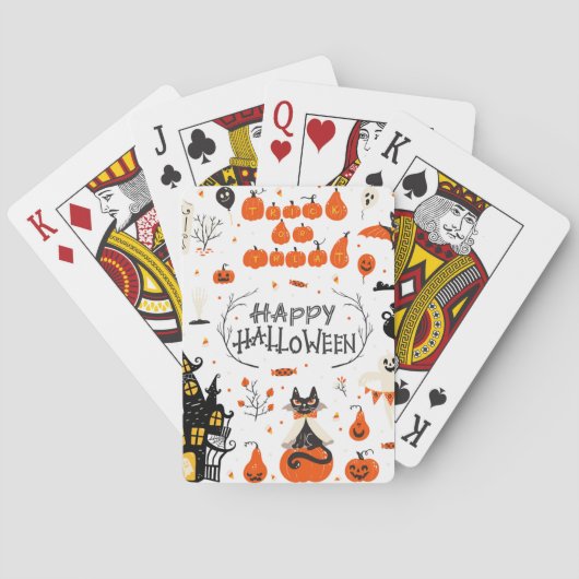 Halloween Elements Set Design Pokerkaarten (Achterkant)