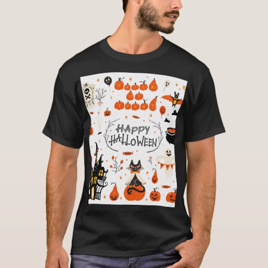 Halloween Elements Set Design T-shirt (Voorkant)