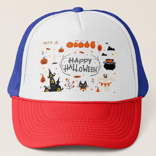 Halloween Elements Set Design Trucker Pet (Voorkant)