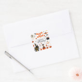 Halloween Elements  Set Design Vierkante Sticker (Envelop)