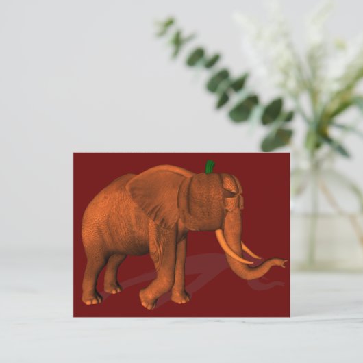 Halloween Elephant Briefkaart (Staand voorkant)