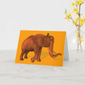 Halloween Elephant Kaart (Gele Bloem)