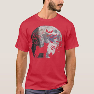 Halloween Elkhound, Graves, Waterverf Moon & Haun T-shirt