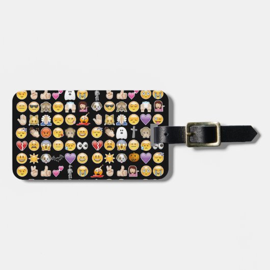 halloween emoji bagagelabel (Voorkant horizontaal)