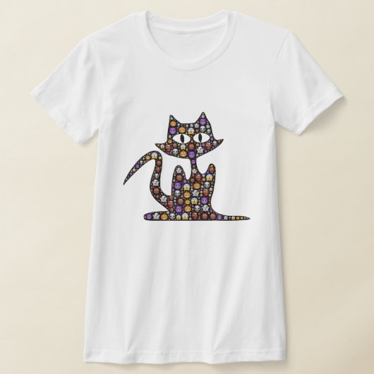 Halloween Emoji Black Cat T-shirt (Laagn)