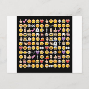 halloween emoji briefkaart