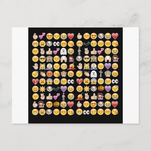 halloween emoji briefkaart (Voorkant)