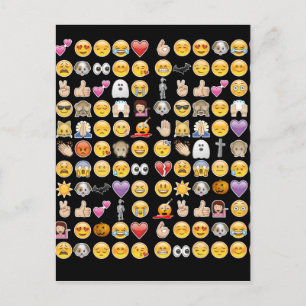 halloween emoji briefkaart