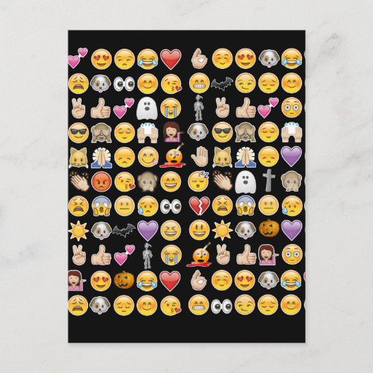 halloween emoji briefkaart (Voorkant)