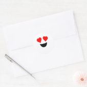 Halloween Emoji Costume Cute Heart Eyes Face Ronde Sticker (Envelop)