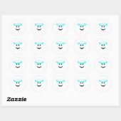 Halloween Emoji Costume Smiling Face Halo Ronde Sticker (Vel)