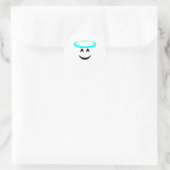 Halloween Emoji Costume Smiling Face Halo Ronde Sticker (Tas)