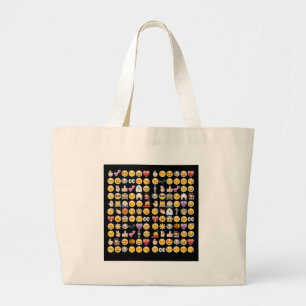 halloween emoji grote tote bag