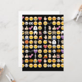 halloween emoji kaart (Voorkant / Achterkant in situ)