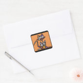 halloween emoji kattestickers vierkante sticker (Envelop)