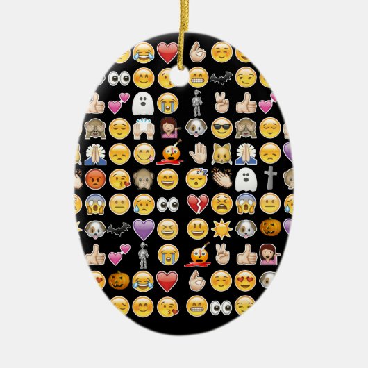 halloween emoji keramisch ornament (Voorkant)
