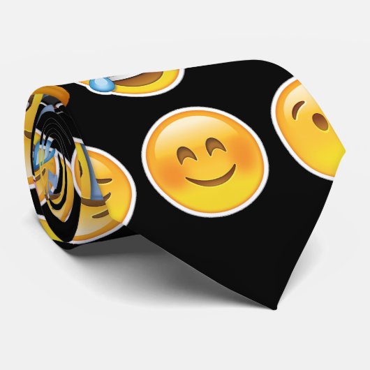 halloween emoji mannen stropdas (Opgerold)