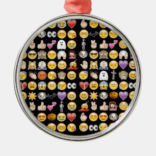 halloween emoji metalen ornament