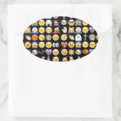 halloween emoji ovale sticker (Tas)