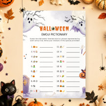 Halloween Emoji Pictionary-spel | Griezelfeest 