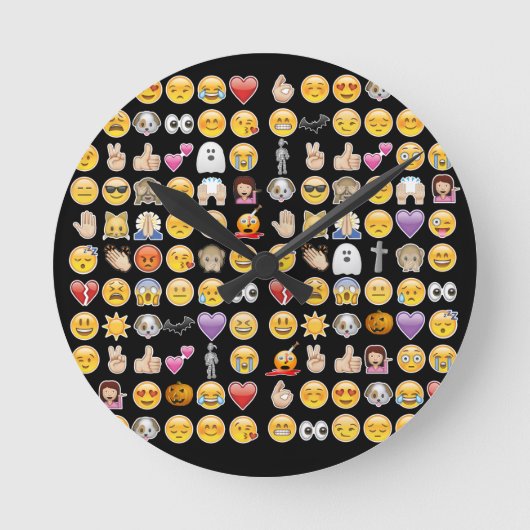 halloween emoji ronde klok (Voorkant)