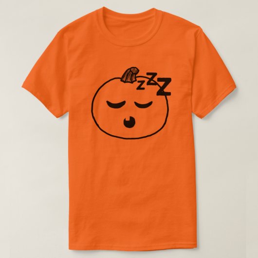 Halloween emoji shirt pompoen slaperige emoji lera (Design voorkant)