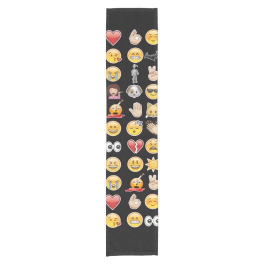 halloween emoji table runner korte tafelloper (Voorkant)