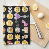 halloween emoji theedoek (Quarter Fold)