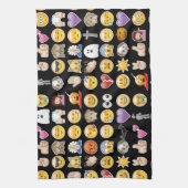 halloween emoji theedoek (Verticaal)