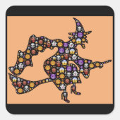 halloween emoji witch stickers (Voorkant)