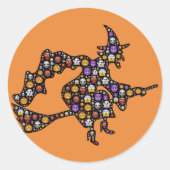 halloween emoji witch stickers (Voorkant)
