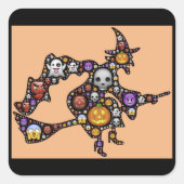 halloween emoji witch stickers (Voorkant)