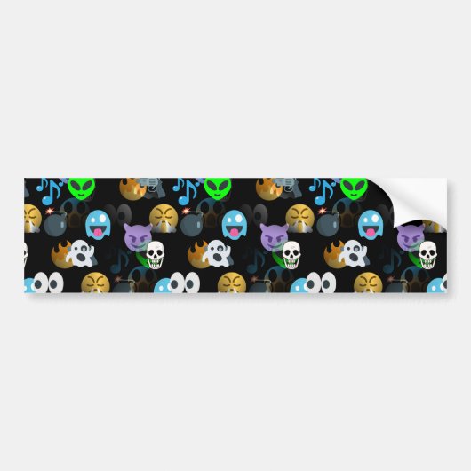 halloween emojis bumpersticker (Voorkant)