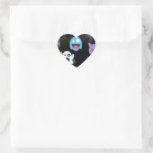 halloween emojis hart sticker (Tas)