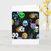halloween emojis kaart (Gele Bloem)