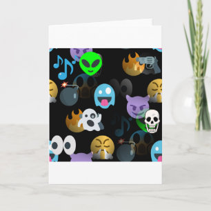 halloween emojis kaart