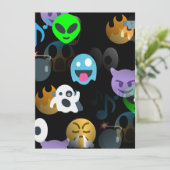 halloween emojis kaart (Staand voorkant)