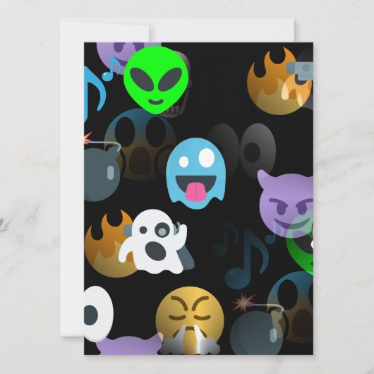 halloween emojis kaart (Voorkant)