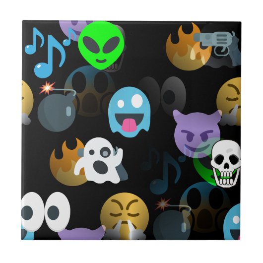 halloween emojis tegeltje (Voorkant)