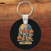 Halloween en Cat Sleutelhanger (Voorkant)