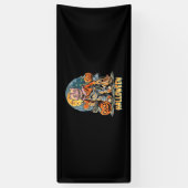 Halloween en Cat Spandoek (Verticaal)
