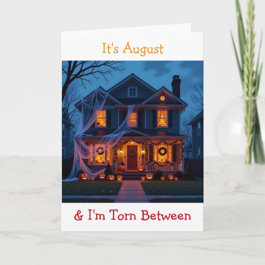 Halloween en halve kerst | Feestdagen Humor Kaart (Voorkant)