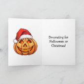 Halloween en halve kerst | Feestdagen Humor Kaart (Binnen)